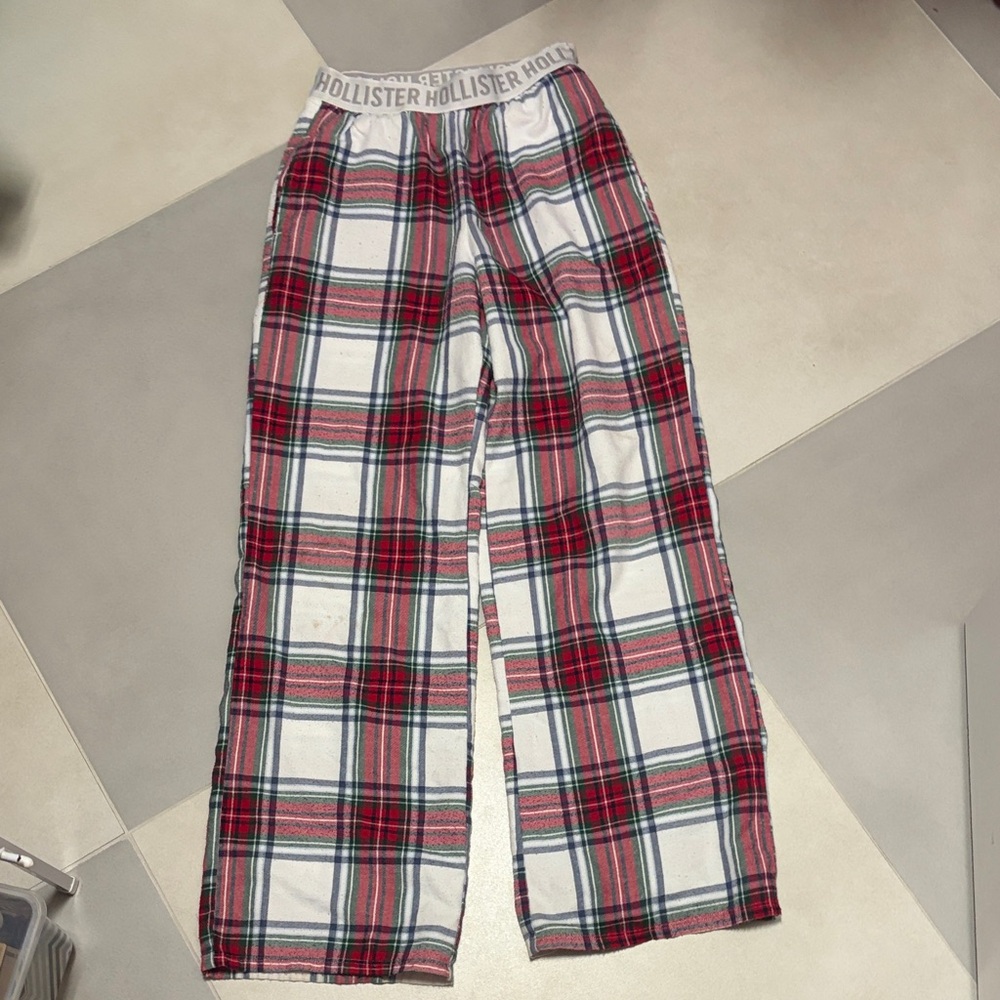 Hollister Red and White Plaid Lounge Pants